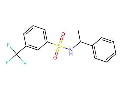 N-(1-phenylethyl)-3-(trifluoromethyl)benzenesulfonamide structure