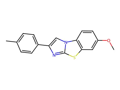 6-Methoxy-2-(4-methylphenyl)imidazo[2,1-b][1,3]benzothiazole structure