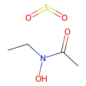 N-ethyl-N-hydroxyacetamide;sulfur dioxide structure