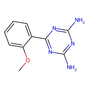 6-(2-Methoxyphenyl)-1,3,5-triazine-2,4-diamine structure