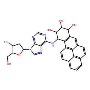trans-10S-N6-Benzo[a]pyrene diol dA structure