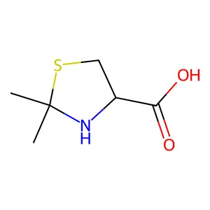 2,2-Dimethylthiazolidine-4-carboxylic acid hydrochloride structure