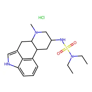 Sulfamide, N,N-diethyl-N'-((8alpha)-6-methylergolin-8-yl)-, monohydrochloride structure