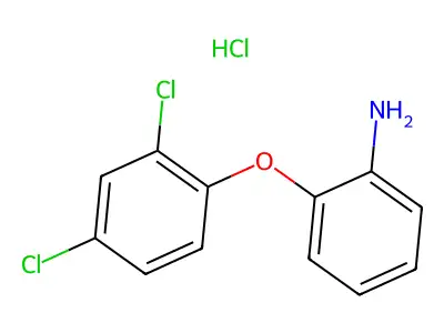 Benzenamine, 4-(2,4-dichlorophenoxy)-, hydrochloride structure