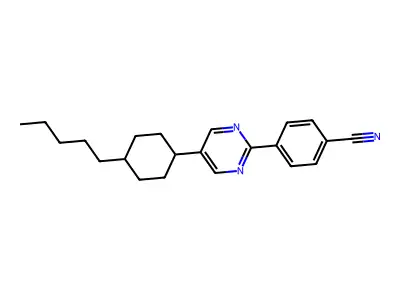 Benzonitrile, 4-(5-(trans-4-pentylcyclohexyl)-2-pyrimidinyl)- structure