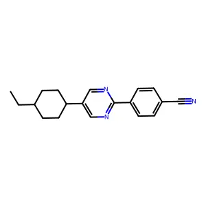 Benzonitrile, 4-[5-(trans-4-ethylcyclohexyl)-2-pyrimidinyl]- structure