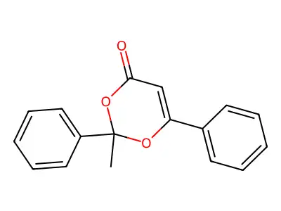 4H-1,3-Dioxin-4-one, 2,6-diphenyl-2-methyl- structure