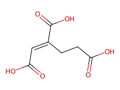 1-Butene-1,2,4-tricarboxylic acid structure