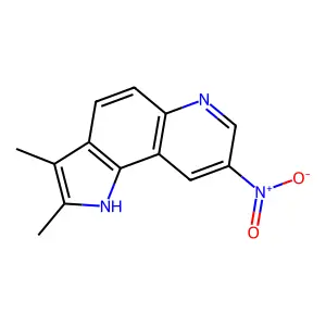 2,3-Dimethyl-8-nitro-1H-pyrrolo[2,3-f]quinoline structure