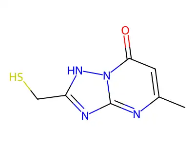 [1,2,4]Triazolo[1,5-a]pyrimidin-7-ol, 2-(mercaptomethyl)-5-methyl- structure