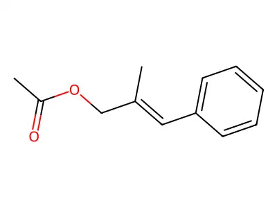 2-Methyl-3-phenylprop-2-en-1-yl acetate structure