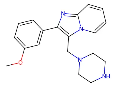 2-(3-Methoxy-phenyl)-3-piperazin-1-ylmethyl-imidazo[1,2-A]pyridine structure