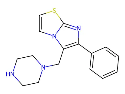 6-Phenyl-5-(piperazin-1-ylmethyl)imidazo[2,1-b]thiazole structure