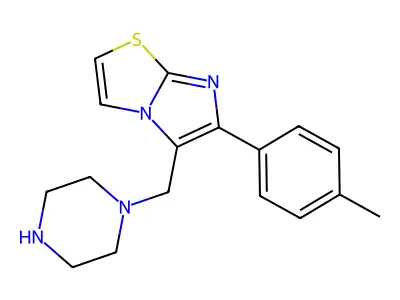 5-(Piperazin-1-ylmethyl)-6-(p-tolyl)imidazo[2,1-b]thiazole structure