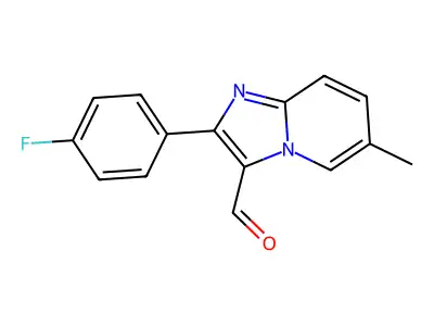 2-(4-Fluorophenyl)-6-methylimidazo[1,2-a]pyridine-3-carbaldehyde structure