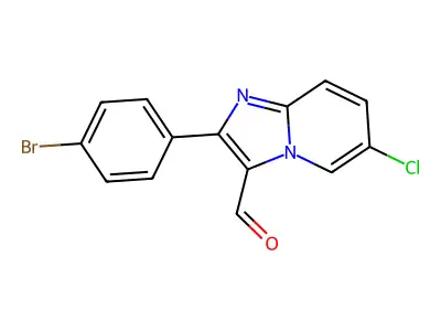2-(4-Bromophenyl)-6-chloroimidazo[1,2-a]pyridine-3-carboxaldehyde structure
