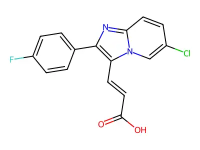 3-(6-Chloro-2-(4-fluorophenyl)imidazo[1,2-a]pyridin-3-yl)acrylic acid structure