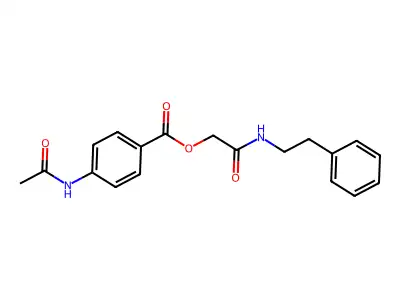 2-Oxo-2-(phenethylamino)ethyl 4-acetamidobenzoate structure