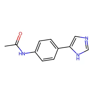 N-(4-(1H-imidazol-5-yl)phenyl)acetamide structure