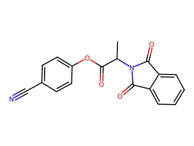4-cyanophenyl 2-(1,3-dioxo-2,3-dihydro-1H-isoindol-2-yl)propanoate structure