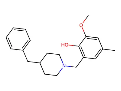 2-[(4-Benzylpiperidin-1-yl)methyl]-6-methoxy-4-methylphenol structure