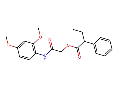 [2-(2,4-Dimethoxyanilino)-2-oxoethyl] 2-phenylbutanoate structure