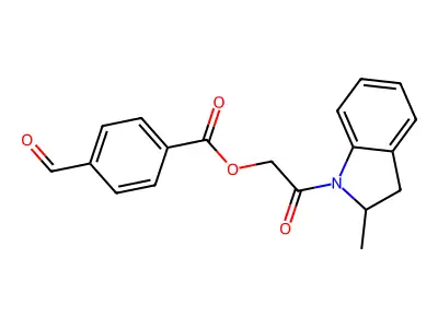 [2-(2-Methyl-2,3-dihydroindol-1-yl)-2-oxoethyl] 4-formylbenzoate structure