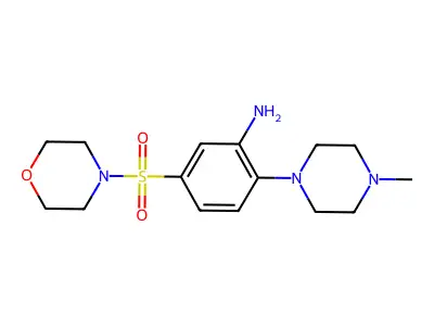 2-(4-Methylpiperazin-1-yl)-5-(morpholine-4-sulfonyl)aniline structure