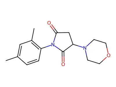 1-(2,4-Dimethylphenyl)-3-morpholin-4-ylazolidine-2,5-dione structure