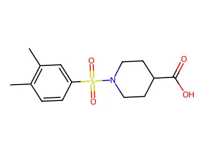 1-[(3,4-Dimethylphenyl)sulfonyl]piperidine-4-carboxylic acid structure