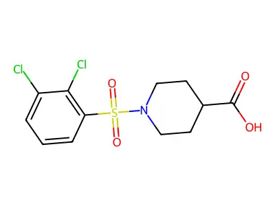 1-(2,3-Dichlorobenzenesulfonyl)piperidine-4-carboxylic acid structure