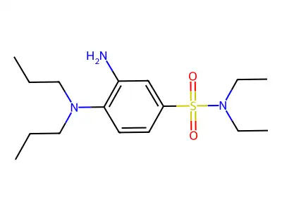 3-amino-4-(dipropylamino)-N,N-diethylbenzene-1-sulfonamide structure