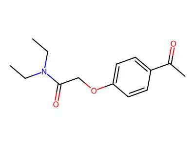 2-(4-acetylphenoxy)-N,N-diethylacetamide structure