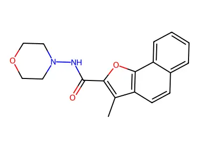 3-methyl-N-morpholin-4-ylbenzo[g][1]benzofuran-2-carboxamide structure