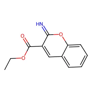 2-Imino-2H-1-benzopyran-3-carboxylic acid ethyl ester structure