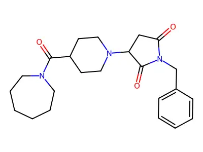 3-[4-(1-Azepanylcarbonyl)-1-piperidinyl]-1-benzyl-2,5-pyrrolidinedione structure