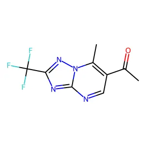 1-[7-Methyl-2-(trifluoromethyl)[1,2,4]triazolo[1,5-a]pyrimidin-6-yl]ethanone structure