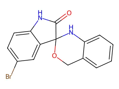5'-bromo-1,4-dihydrospiro[3,1-benzoxazine-2,3'-indol]-2'(1'H)-one structure