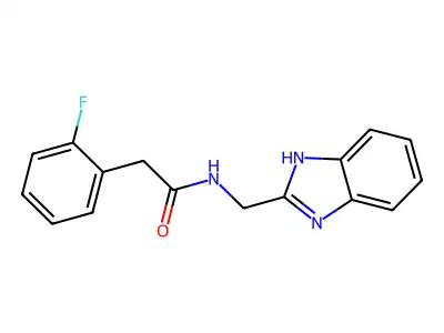 N-(1H-benzimidazol-2-ylmethyl)-2-(2-fluorophenyl)acetamide structure