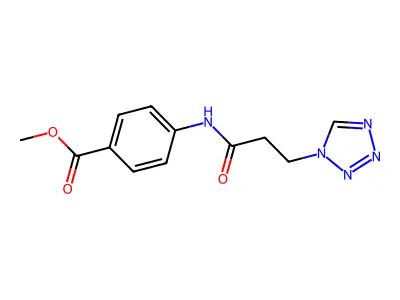 methyl 4-{[3-(1H-tetrazol-1-yl)propanoyl]amino}benzoate structure