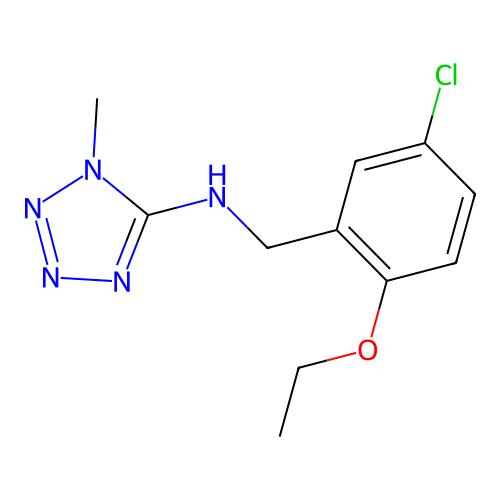 N-(5-chloro-2-ethoxybenzyl)-1-methyl-1H-tetrazol-5-amine structure