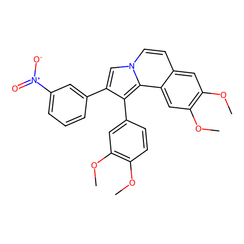 1-(3,4-dimethoxyphenyl)-8,9-dimethoxy-2-(3-nitrophenyl)pyrrolo[2,1-a]isoquinoline structure