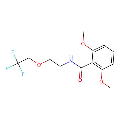 2,6-dimethoxy-N-[2-(2,2,2-trifluoroethoxy)ethyl]benzamide structure