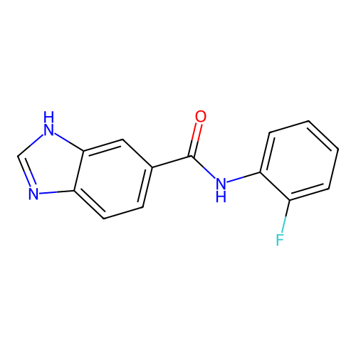 N-(2-fluorophenyl)-1H-benzimidazole-6-carboxamide structure
