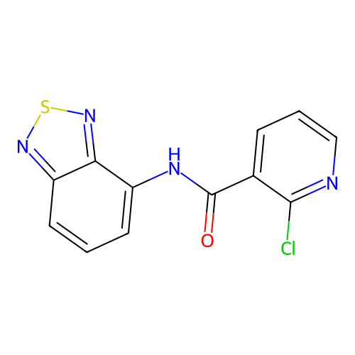 N-(2,1,3-benzothiadiazol-4-yl)-2-chloropyridine-3-carboxamide structure