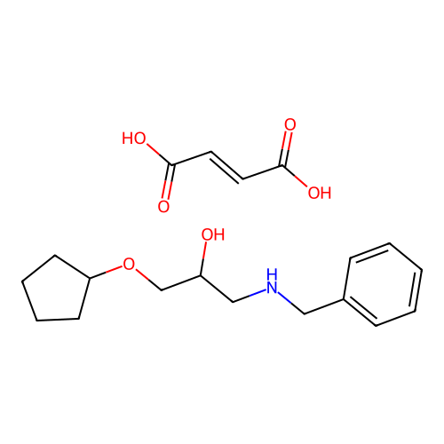 2-Propanol, 1-benzylamino-3-cyclopentyloxy-, maleate structure