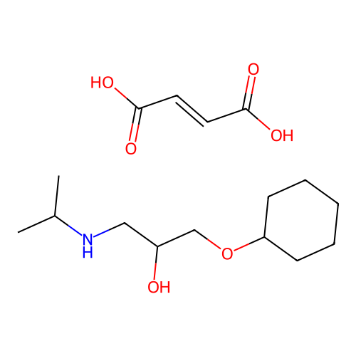 2-Propanol, 1-cyclohexyloxy-3-isopropylamino-, maleate structure