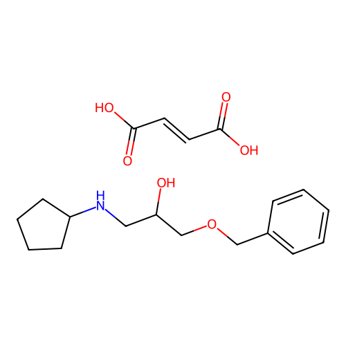2-Propanol, 1-benzyloxy-3-cyclopentylamino-, fumarate structure