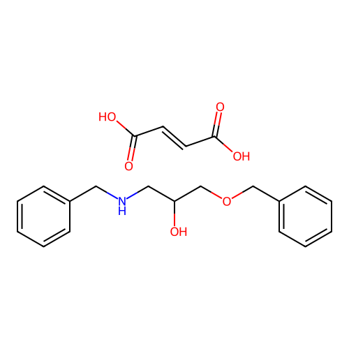 2-Propanol, 1-benzylamino-3-benzyloxy-, maleate structure
