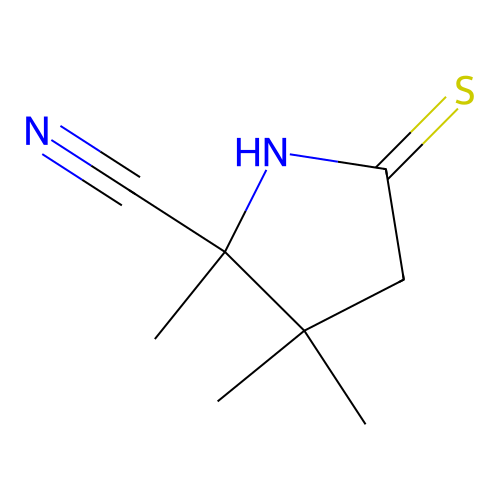 2-Pyrrolidinecarbonitrile, 2,3,3-trimethyl-5-thioxo- structure